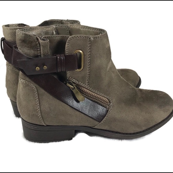Joe Boxer Booties suede accent with faux leather - Picture 1 of 8